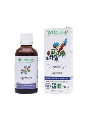 Image de Digestolys Bio - Digestion Extrait de plantes fraîches 50 ml - Herbiolys via Artichaut Bio pour le foie et la digestion - Purasana