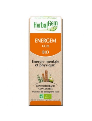 Image de EnerGEM GC28 Bio - Energie mentale et physique 30 ml - Herbalgem via Acheter Ginseng Bio - Tonique et fortifiant 80 capsules -