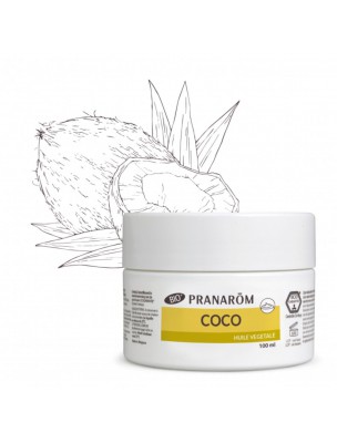 Image de Coco Bio - Huile végétale de Coco nucifera 100 ml - Pranarôm depuis Résultats de recherche pour "Tropic'aroma Bi"