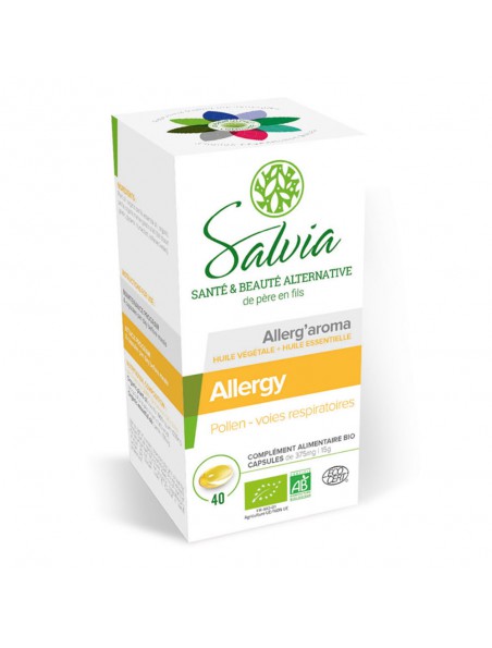Image principale de Allerg'aroma Bio - Allergies 40 capsules d'huiles essentielles - Salvia