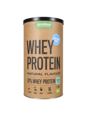 Image de Whey Protein Sans Lactose Bio - Protéines de Petit Lait Naturel 400 g - Purasana depuis Protéines végétales en ligne | Phytothérapie et Herboristerie