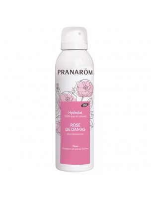 Image de Rose de Damas Bio - Hydrolat de Rosa damascena 150 ml - Pranarôm via Bay St Thomas - Huile essentielle Pimenta racemosa - Pranarôm