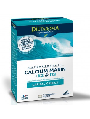 Image de OstéoProtect Plus - Ossature 60 comprimés - Dietaroma depuis Bouillotte Coton et Blé Bio Raisin - Eco-Conseils