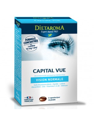 Image de Capital Vue - Vision normale 60 capsules - Dietaroma depuis Hydrater ses paupières, stimuler sa vue et embellir son regard