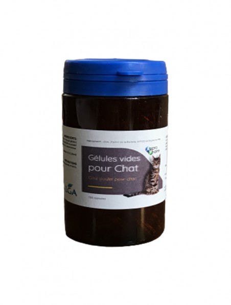 Achetez Gélules transparentes vides pour chat Taille 3 aromatisées au poulet - 150 gélules à l'herboristerie Louis Image principale de Gélules transparentes vides pour chat Taille 3 aromatisées au poulet - 150 gélules