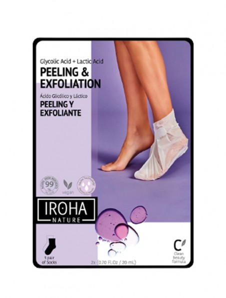 Masque Chaussettes Pieds - Exfoliant 1 soin - Iroha Nature