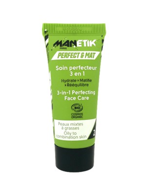 Image de Perfect & Mat Bio Mini - 3 in 1 Perfecting Care 15 ml - Manetik depuis Éliminer l'acné naturellement tout en purifiant les imperfections