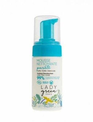 Image de Mousse Nettoyante Pureté Bio - Soin du Visage 100 ml - Lady Green depuis Recharge Fond de Teint Stick Bio Beige Miel Zao Make-up