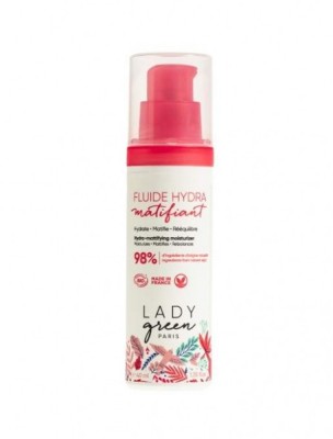 Image de Fluide Hydra Matifiant Bio - Soin du Visage 40 ml - Lady Green via Lady Green - Roll-on Matifiant Pierre Volcanique