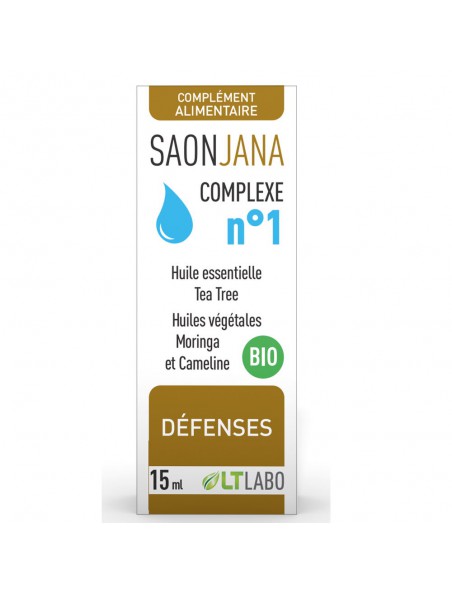 Saonjana Complexe n°1 Bio - Défenses 15 ml - LT Labo Saonjana Complexe n°1 Bio - Défenses 15 ml - LT Labo