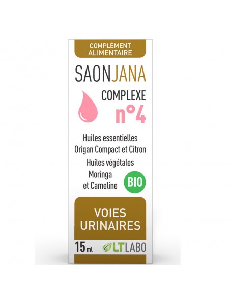 Saonjana Complexe n°4 Bio - Voies urinaires 15 ml - LT Labo