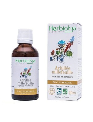 Image de Achillée millefeuille Bio - Teinture-mère Achillea millefolium 50 ml - Herbiolys via Serviette hygiénique jour plus - Coton Bio lavable - Pachamamaï