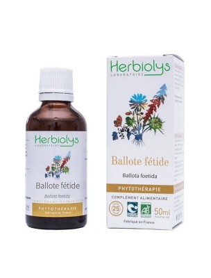 Image de Ballote fétide Bio - Stress et Digestion Teinture-mère Ballota foetida 50 ml - Herbiolys via Cure Marine - Stress et Fatigue 120 gélules - Nutrilys