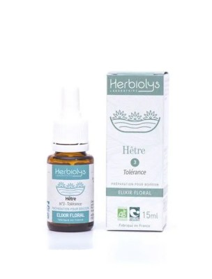 Image de Beech Tree n°3 - Organic Acceptance and Tolerance with flowers of Bach 15 ml - Herbiolys depuis The 38 flowers of Bach regulate your emotional states