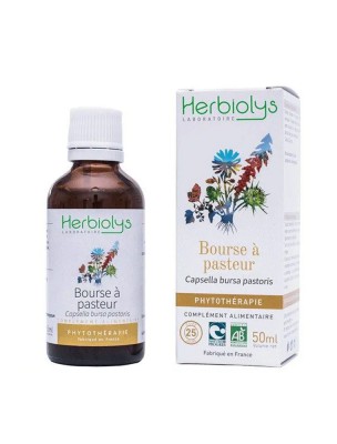 Image de Bourse à pasteur Bio - Menstruations Teinture-mère 50 ml - Herbiolys via FeminaGEM GC21 Bio - Confort menstruel 30 ml - Herbalgem