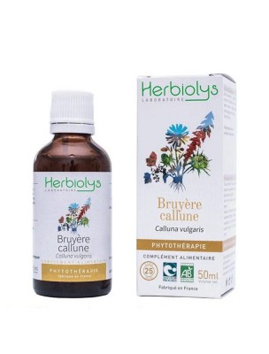 Image de Bruyère callune Bio - Voies urinaires Teinture-mère Calluna vulgaris 50 ml - Herbiolys via Achetez D-Mannose + CranActin - Confort fem. 60 caps - Solaray