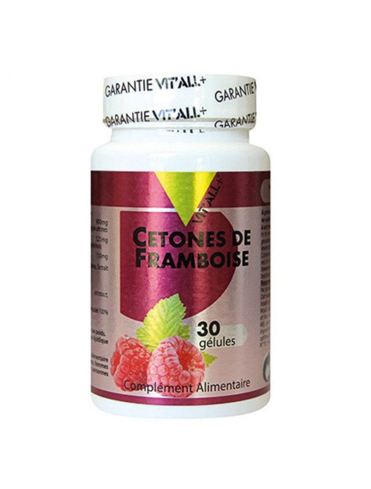 Image principale de la modale pour Cétones de Framboise - Minceur 30 gélules végétales - Vit'all+