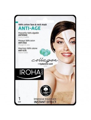 Image de Face and Neck Mask - Anti-Aging 1 treatment - Iroha Nature depuis Buy the products Iroha Nature at the herbalist's shop Louis