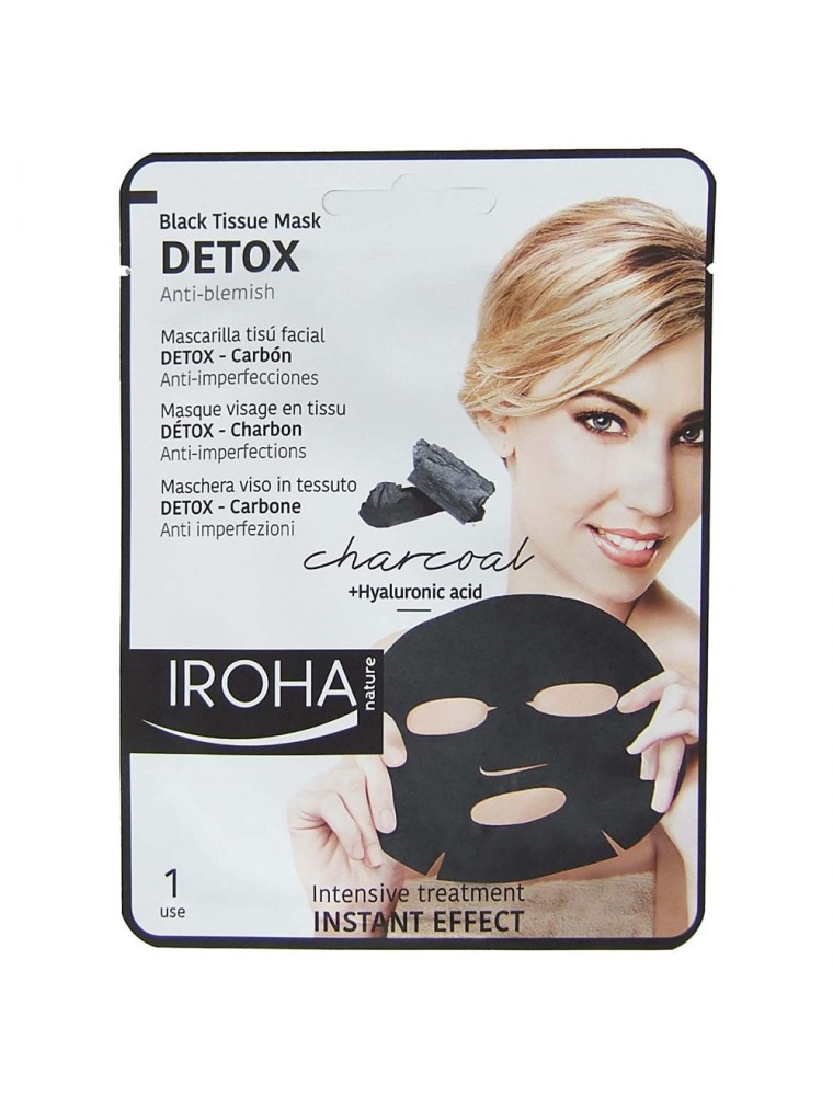 Image principale de la modale pour Masque Visage en Tissu - Detox 1 soin - Iroha Nature