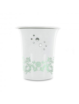 Image de Diffuseur Porcelaine Jasmin - Diffuseur pour Résines et Huiles essentielles - Les Encens du Monde depuis Commandez les produits Aromandise à l'herboristerie Louis