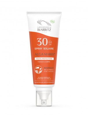 Spray Solaire Visage SPF30 Bio - Soin du visage et du corps 100 ml - Les Laboratoires de Biarritz