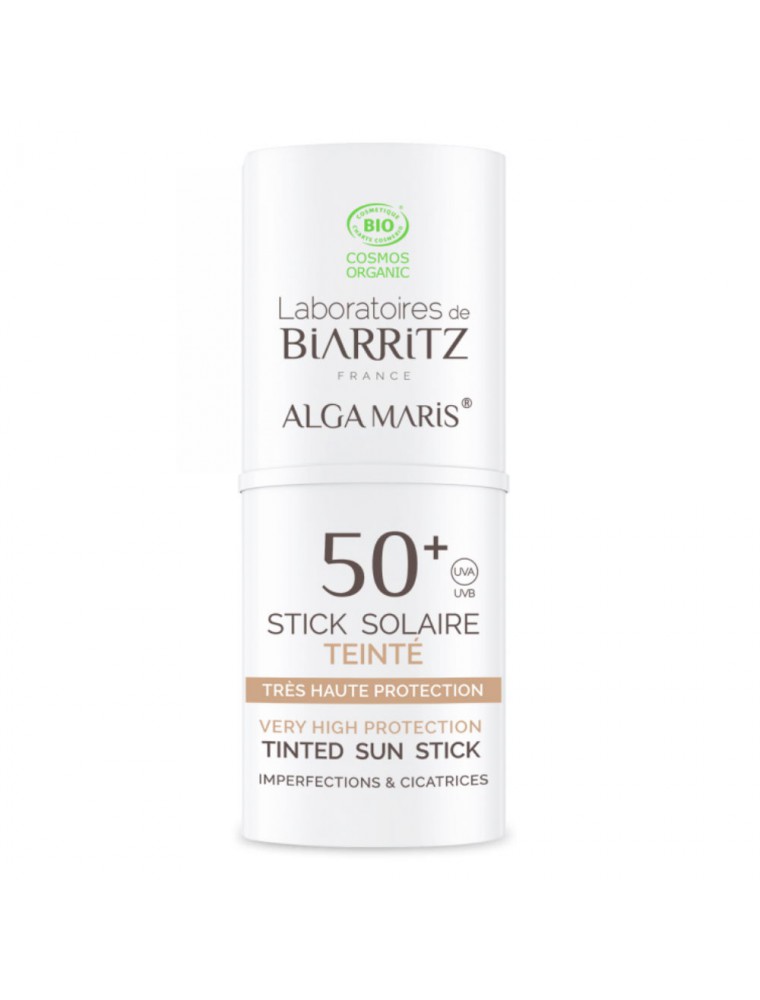 Image principale de la modale pour Stick Solaire Teinté SPF50 Bio - Imperfections et Cicatrices 9g - Les Laboratoires de Biarritz