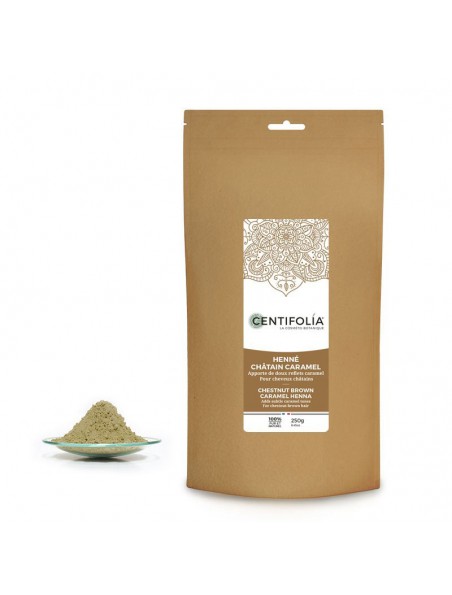 Henné Châtain Caramel - Coloration Naturelle 250 g - Centifolia Henné Châtain Caramel - Coloration Naturelle 250 g - Centifolia