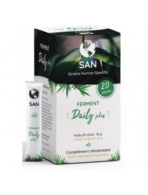 Image de Ferment Daily Plus - Flore intestinale 20 sachets - San depuis Commandez les produits San à l'herboristerie Louis