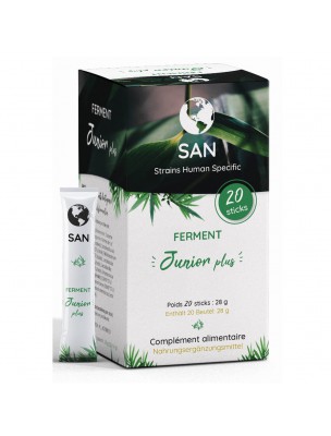 Image de Ferment Junior Plus - Flore intestinale 20 sachets - San depuis Commandez les produits San à l'herboristerie Louis