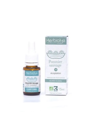 Image de Crab Apple Pommier Sauvage n°10 - Acceptation Bio aux fleurs de Bach 15 ml - Herbiolys depuis Les fleurs de Bach luttent contre le découragement et le désespoir