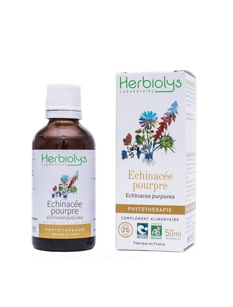 Image principale de la modale pour Echinacée pourpre Bio - Défenses immunitaires Teinture-mère Echinacea purpurea 50 ml - Herbiolys