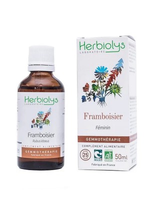 Image de Framboisier Macérât de jeune pousse Bio - Femme 50 ml - Herbiolys depuis Airelle Macérat de jeunes pousses Bio - 50 ml - Alphagem