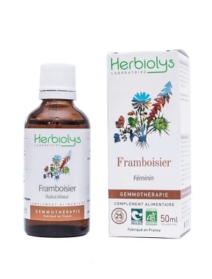 Image de Framboisier Macérât de jeune pousse Bio - Femme 50 ml - Herbiolys via Airelle Macérat de jeunes pousses Bio - 50 ml - Alphagem