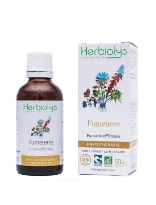 Image de Fumeterre Bio - Foie Teinture-mère Fumaria officinalis 50 ml - Herbiolys via Radis noir Bio - Digestion Jus de plante fraîche 200 ml - Salus