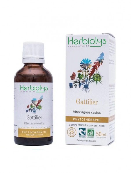 Gattilier Bio - Troubles féminins Teinture-mère Vitex agnus castus 50 ml - Herbiolys