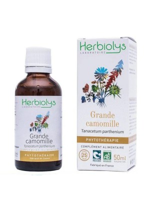 Image de Grande Camomille Bio - Maux de tête Teinture-mère Leucanthemum parthenium 50 ml - Herbiolys depuis Formule Grande Camomille - HDNC