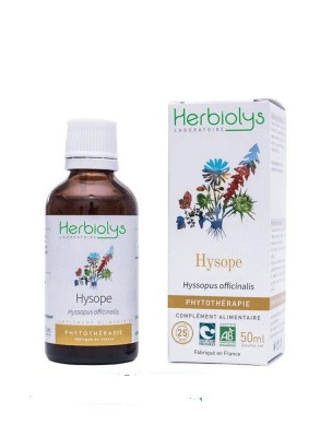 Image de Hysope - Large spectre Teinture-mère 50 ml - Herbiolys via Achetez Hysope Bio - Sommité fleurie 100g