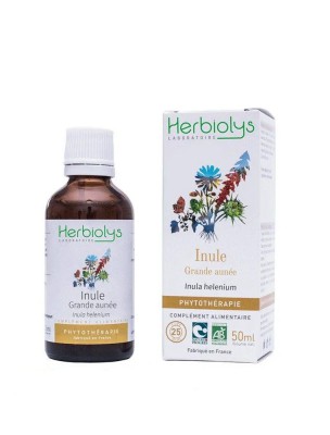 Image de Inule (Grande Aunée) Bio - Fatigue Teinture-mère Inula helenium 50 ml - Herbiolys via Bois de Siam - Huile essentielle 10 ml - Herbes et Traditions