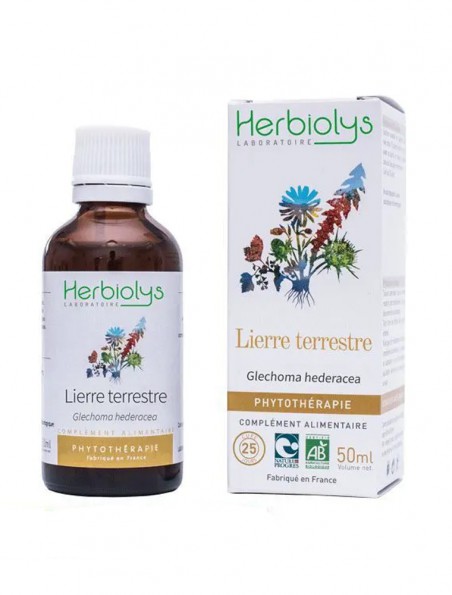 Image principale de Lierre terrestre Bio - Digestion et Respiration Teinture-mère Glechoma hederacea 50 ml - Herbiolys