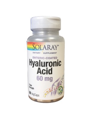 Image de Acide hyaluronique 60 mg - Peau et Articulations 30 capsules - Solaray via Rose musquée Bio - Huile végétale 60 caps - Pranarôm