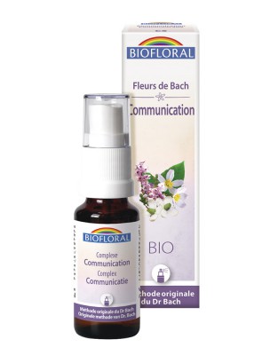 Image de Communication N°5 - Spray Complexe Bio aux Fleurs de Bach 20 ml - Biofloral via Chélidoine Bio - Elixir floral 15 ml - Deva