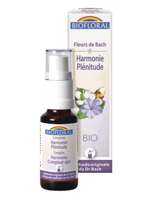 Image de Harmonie Plénitude Bio C11 - Spray Complexe Bio aux Fleurs de Bach 20 ml - Biofloral depuis Rescue de Bach, mélange de cinq solutions en cas d'urgence (3)