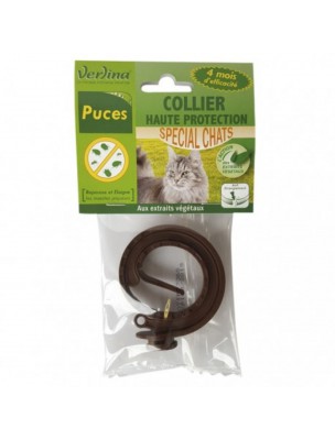 Image de Collier Puces Chats - Insectifuge 1 Collier - Verlina via Shampooing Sec Verlina - Protection Insectifuge pour Chats