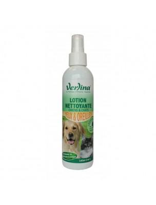 Image de Lotion Nettoyante Yeux et Oreilles - Chiens et Chats 250 ml - Verlina depuis Autres soins naturels pour animaux en vente en ligne | Spécialiste en phytothérapie