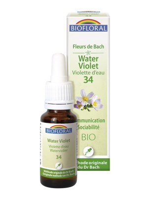 Image de Water Violet n°34 - Organic Communication and Socialability with flowers of Bach 20 ml - Biofloral depuis The flowers of Bach combine against loneliness for inner well-being