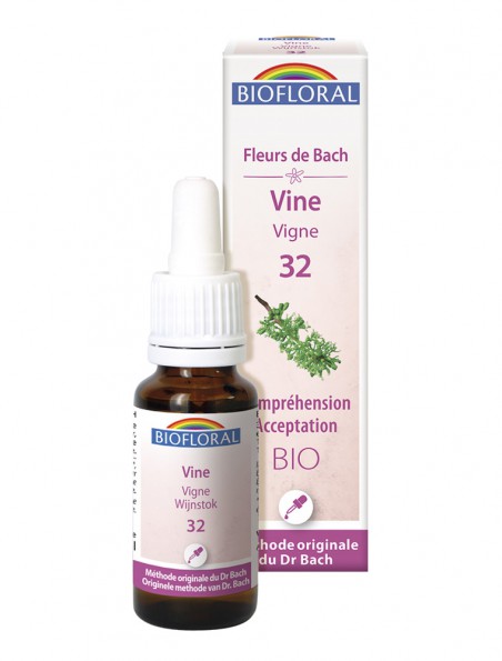 Image principale de Vine n°32 - Acceptation et Compréhension Bio aux Fleurs de Bach 20 ml - Biofloral