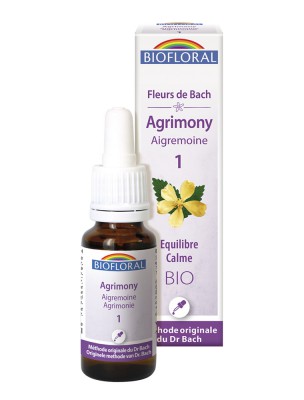 Image de Agrimony n°1 - Calm and Balance Organic with Flowers of Bach 20 ml - Biofloral depuis The flowers of Bach for your well-being