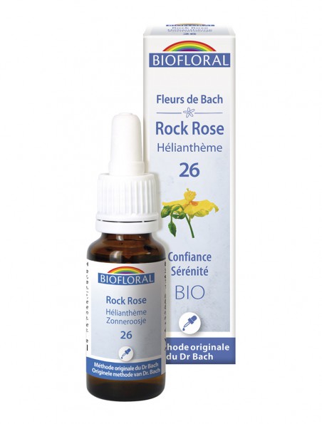 Image principale de Rock rose (Hélianthème) n°26 - Sérénité et Confiance Bio aux Fleurs de Bach 20 ml - Biofloral
