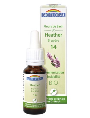 Image de Heather Bruyère n°14 - Communication et Sociabilité Bio aux Fleurs de Bach 20 ml - Biofloral depuis Achetez les produits Biofloral à l'herboristerie Louis