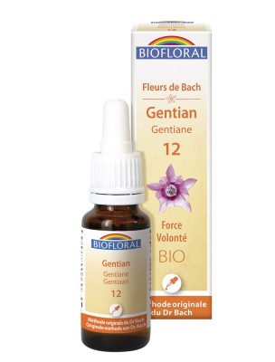 Image de Gentian Gentiane n°12 - Force et Volonté Bio aux Fleurs de Bach 20 ml - Biofloral via Ajonc Bio - Elixir Floral de Bach - Deva